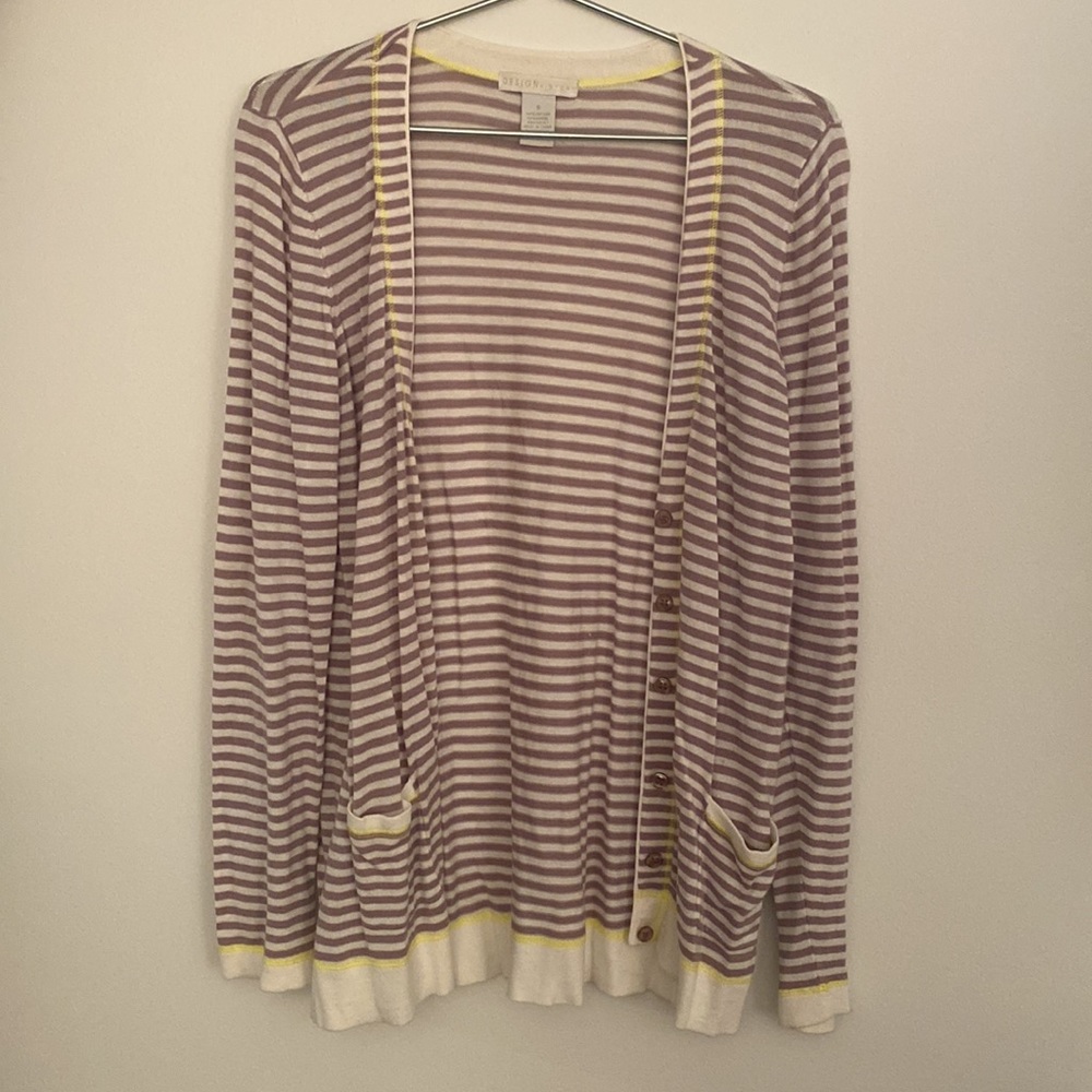 Like New Cardigan with Contrast Stitch Details